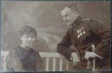 Fotografie tip Carte postala, Militar impreuna cu o tanara, 1918