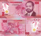 Mozambic 100 Meticais 2024, Bancnota Polimer UNC, Africa, Noua