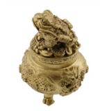 Statueta Feng Shui din rasina cu Vasul prosperitatii cu Broasca Raioasa si