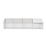 Tarc cotet pasari pentru animale mici, 3x8x2 m, plasa rabitz si prelata UV 140 g/mp MF-TP1004-S001-G01
