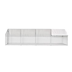 Tarc cotet pasari pentru animale mici, 3x8x2 m, plasa rabitz si prelata UV 140 g/mp MF-TP1004-S001-G01 foto