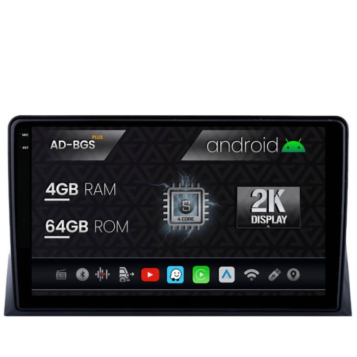 Navigatie 2K VW Multivan T5 (2003-2015), Android OS, S-Quadcore 4GB RAM + 64GB ROM, 9.5 Inch - AD-BGS90042K+AD-BGRKIT025T5