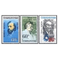 Cehoslovacia 1974 - personalitati, serie neuzata