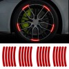 Set 20 bucati Elemente Reflectorizante &quot;Wheel Arch&quot; pentru autoturisme, biciclete, motociclete, atv-uri, scutere, culoare Rosie AVX-WA-RED