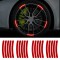 Set 20 bucati Elemente Reflectorizante &quot;Wheel Arch&quot; pentru autoturisme, biciclete, motociclete, atv-uri, scutere, culoare Rosie AVX-WA-RED