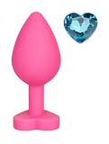Dop Anal Brighty, Medium, Silicon, Roz/Albastru Deschis, Mokko Toys