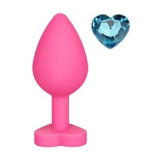 Dop Anal Brighty, Medium, Silicon, Roz/Albastru Deschis, Mokko Toys