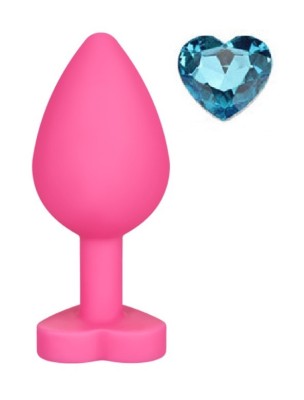 Dop Anal Brighty, Medium, Silicon, Roz/Albastru Deschis, Mokko Toys foto