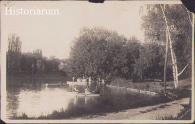 HST CP161 Clișeu Chaland Craiova Parcul Bibescu pentru carte poștală foto