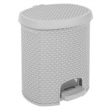 Coș de Gunoi Plastic, Model Diamond, Culoare Gri, Capacitate 7L, Oem