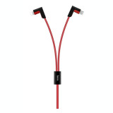 Cumpara ieftin Cablu Hoco X12 2 in 1 MicroUsb+Lightning cu Magnet Rosu