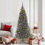 VidaXL Set de Globuri de Crăciun cu 300 LED 120 pcs Violet Plastic 42018838