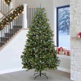 vidaXL Brad de Crăciun artificial Verde 270 cm PVC și Metal 3395719