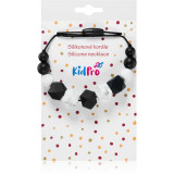 KidPro Silicone Necklace mărgele pentru dentiție Black &amp; White 1 buc