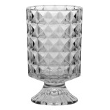 Vază Sticlă, Model Diamond, Transparent, 10.5x18cm