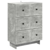 vidaXL Dulap cu sertare Gri Beton 66 x 34,5 x 90 cm Lemn prelucrat 893918