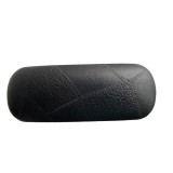 Etui ochelari piele ecologica, 16 x 6 x 4 cm, Negru Leather
