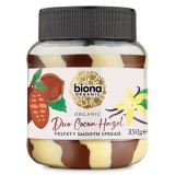 Crema de ciocolata cu alune duo swirl bio 350g Biona