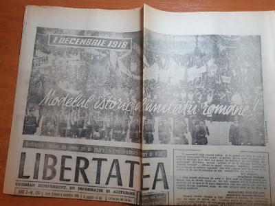 ziarul libertatea 4 decembrie 1990-alba iulia -capitala de o zi a romaniei foto