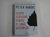 PETER HANDKE - SCURTA SCRISOARE PENTRU O LUNGA DESPARTIRE