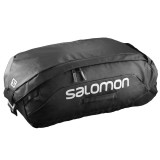Salomon Outlife Duffel 45 Black - Rucsac voiaj 45L, Material Durabil, Fermoar YKK Impermeabil, Curea Umăr Detașabilă