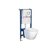 Set rezervor de toaletă Roya Delano 083W pentru montare &icirc;n perete