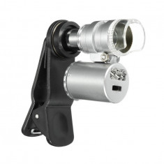 8MM 60x Zoom, microscop, lupa cu UV LED-Culoare Negru