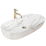 Lavoarul REA CLEO 81 Shiny Aiax din ceramică