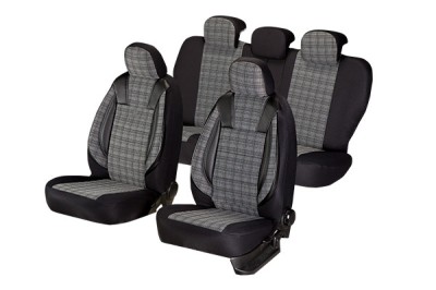 Set Huse scaune auto VW PASSAT B6 (2005-2010) Luxury Piele ecologica + Textil foto