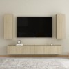 VidaXL Set de dulapuri TV, 4 piese, stejar sonoma, lemn prelucrat 3078959
