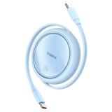 Cablu de Date Type-C la Type-C, 100W, 1m - Baseus Free2Draw Mini (P10364500311-00) - Galaxy Blue