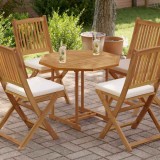 vidaXL Blat de masă, 80x80x2,5 cm, octogonal, lemn masiv de tec 366666