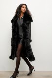 Answear.LAB palton cu doua fete culoarea negru