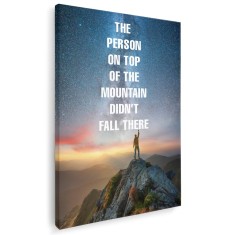 Tablou mesaj motivational despre munca, albastru 1465 Tablou canvas pe panza CU RAMA 20x30 cm