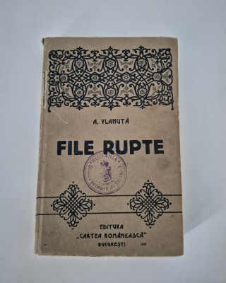 Carte veche Alexandru Vlahuta File rupte foto