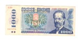 Bancnota Cehoslovacia 1000 korun 1985, circulata, stare buna