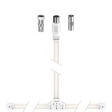 Antena tip cablu DAB+ Dipol Hama 205283, 1.75 metri, alb
