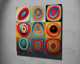 Tablou decorativ, KC263, Canvas, Lemn, Multicolor, VEGA