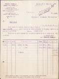 A1442 Factură cu antet Frații Czell, București, 1915, comercianți cărbuni, cocs, antracit, exploatări de păduri, lemne de foc