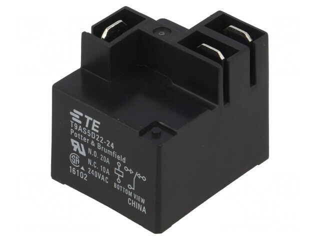 Releu electromagnetic SPDT 24VDC 20A T9A 1W