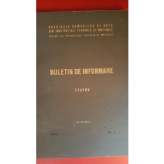 Buletin de informare TEATRU nr. 4-Uz intern 1966