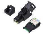 Mufă RJ45 Cat6a neecranată cu capac de protecție