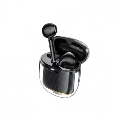 Casti Wireless Ear Buds Hoco (EW52) BT 5.3, 180h StandBy, 300mAh, Crystal, BLACK foto