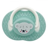 Suzetă Silicon Honey Baby, Ursuleț, Verde deschis, 0-6 Luni, Cutie Sterilizare, Oem