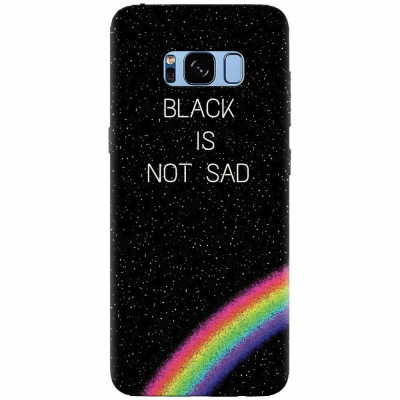 Husa silicon pentru Samsung S8, Black Is Not Sad foto