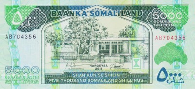 Bancnota Somaliland 5.000 Shilingi 2011 - P21a UNC foto