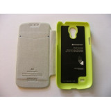 Husa Mercury Techno Flip Samsung Galaxy S4mini I9190 Lime Bliste, Cu clapeta, Piele Ecologica