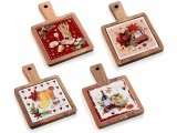 Cumpara ieftin Set 4 platouri Craciun 12x18 cm