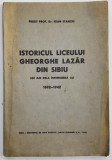 Istoricul liceului Gheorghe Lazar din Sibiu / Ioan Stanciu (preot)