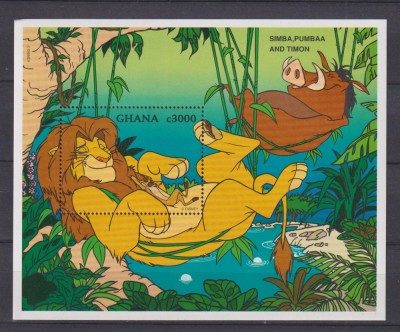 DISNEY GHANA MI. BLOCK 308 MNH foto